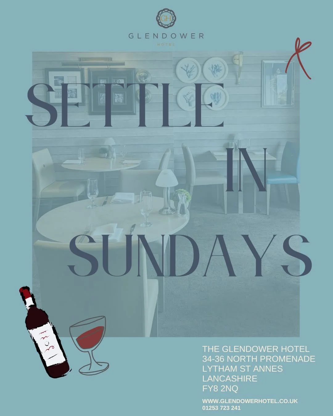 Settle in Sunday 🍷🍴😴

2 guests can experience an overnight package with us from just &pound;159, including:

▶ Two courses from our Sunday Lunch menu until 5pm OR enjoy a two course dinner from our Coast Brasserie menu. 
▶ You will receive a bottl