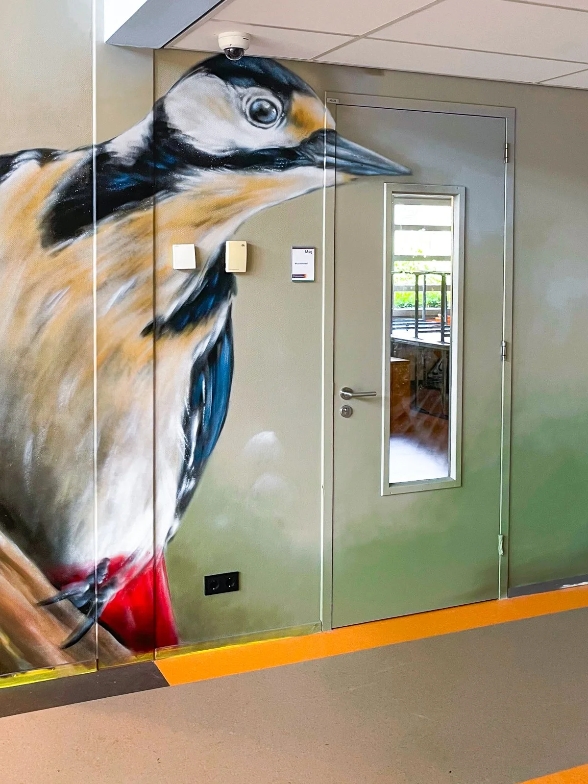 Muurschildering binnen - Middelbare School Rotterdam