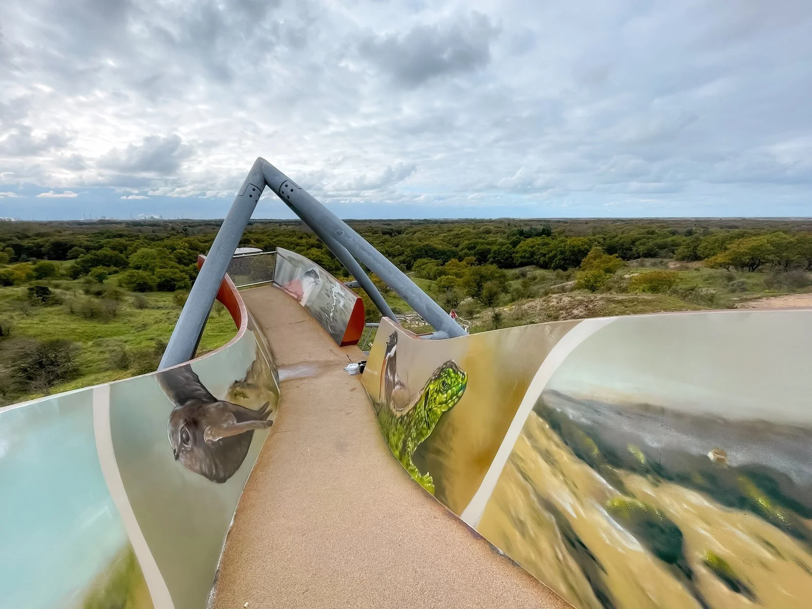 Muurschildering uitkijktoren PWN - Natuur