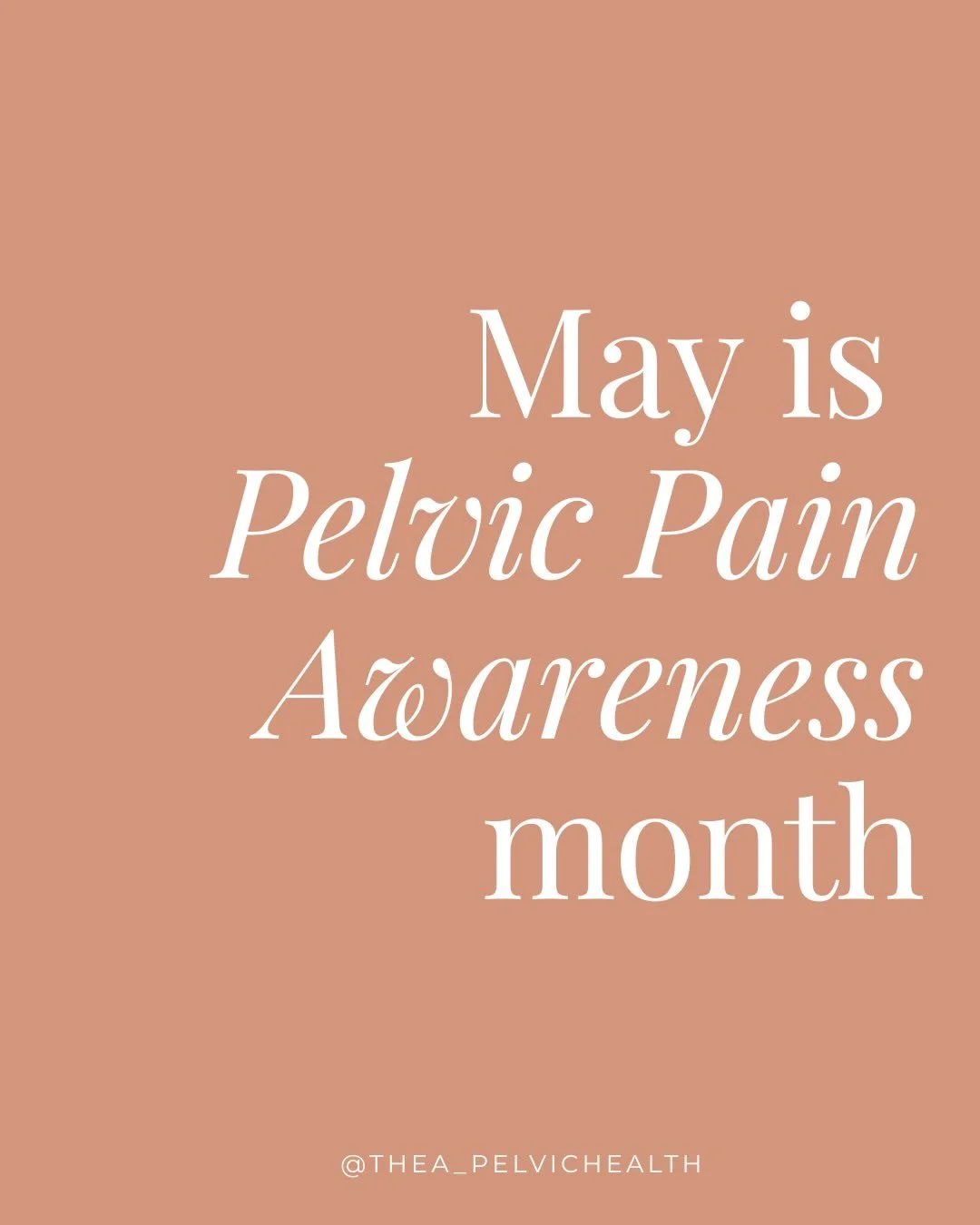May is pelvic pain awareness month 🌸

Pelvic pain can be complex, but increasing your understanding and having the right support team around you can make a meaningful difference. 

There are many factors that influence pelvic pain, when we begin to 