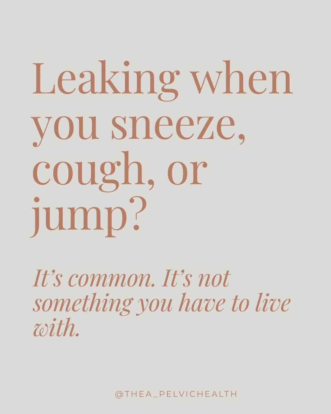 Leaking when you sneeze, cough, or jump is common, but it&rsquo;s not something you just have to live with.

Stress urinary incontinence happens when there&rsquo;s a sudden increase in abdominal pressure and your pelvic floor can&rsquo;t quite keep u