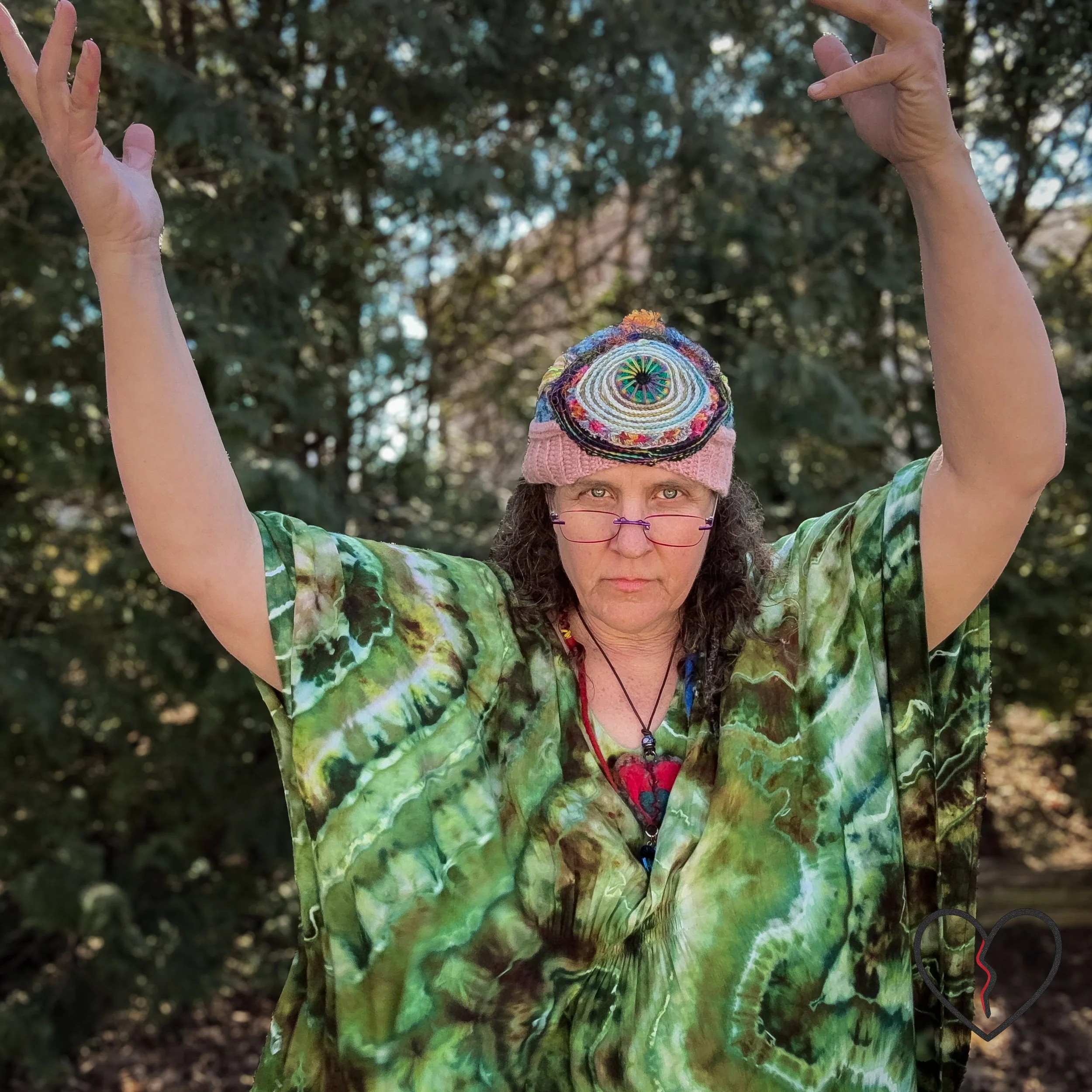 Truth Portal Third Eye Freeform Crochet Headpiece by Kristi Yapp Wool Alchemist Wearable Fiber Art