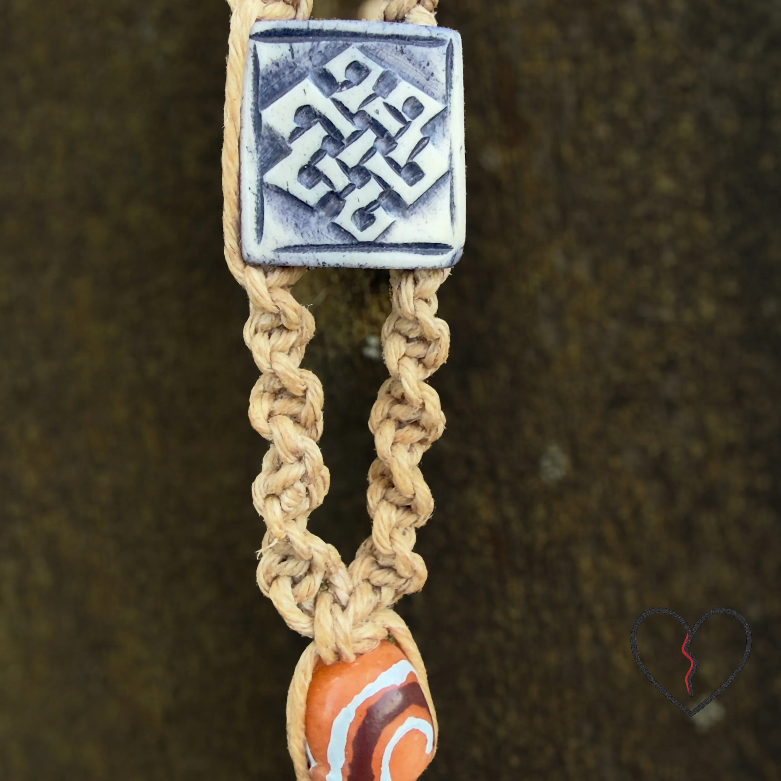 Blue crescent moon dreamcatcher with watchful eye bead and trade beads.