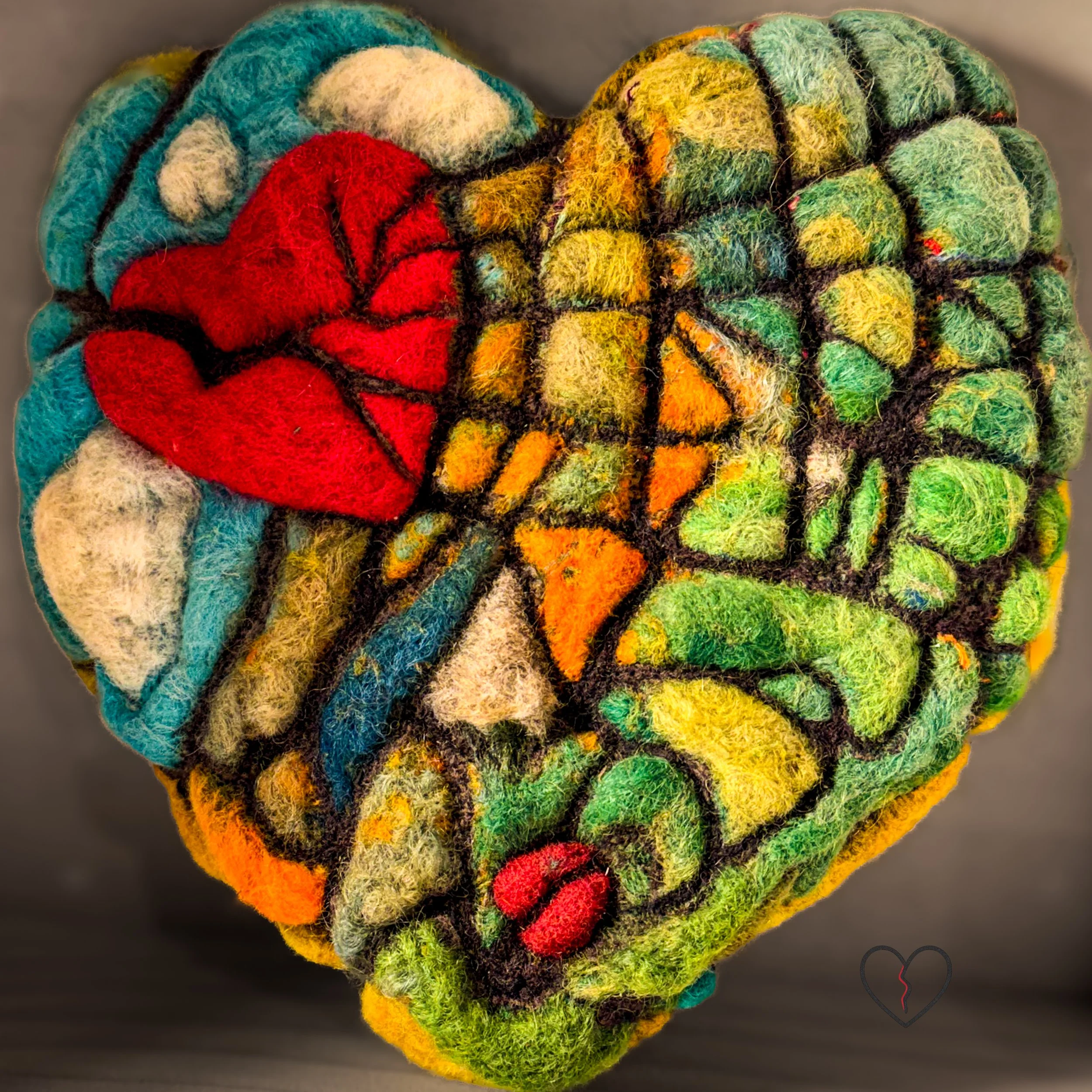 Fractured Landscape - Needle Felted Wool Wall Art