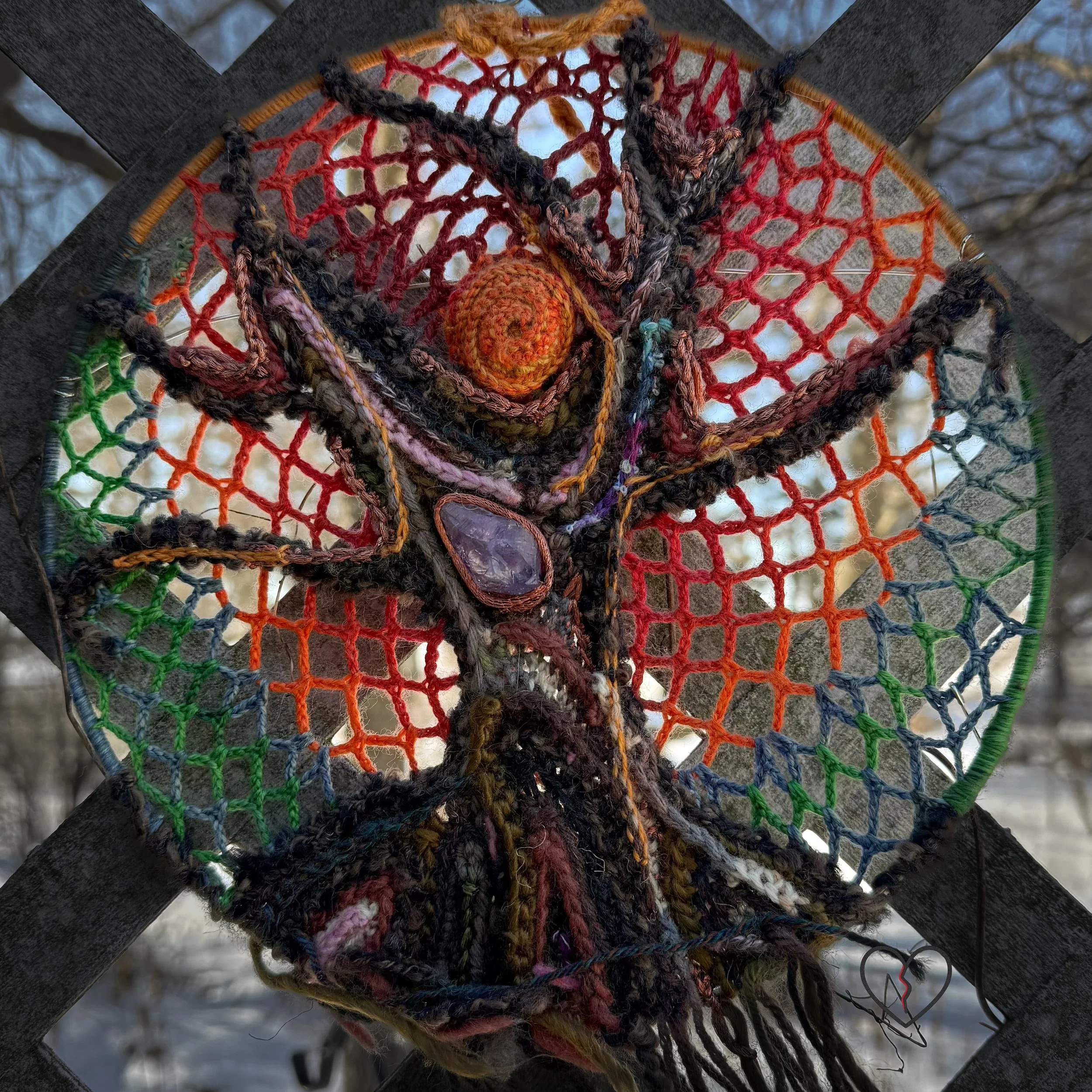 Sol Cycle Autumn seasonal fiber artwork