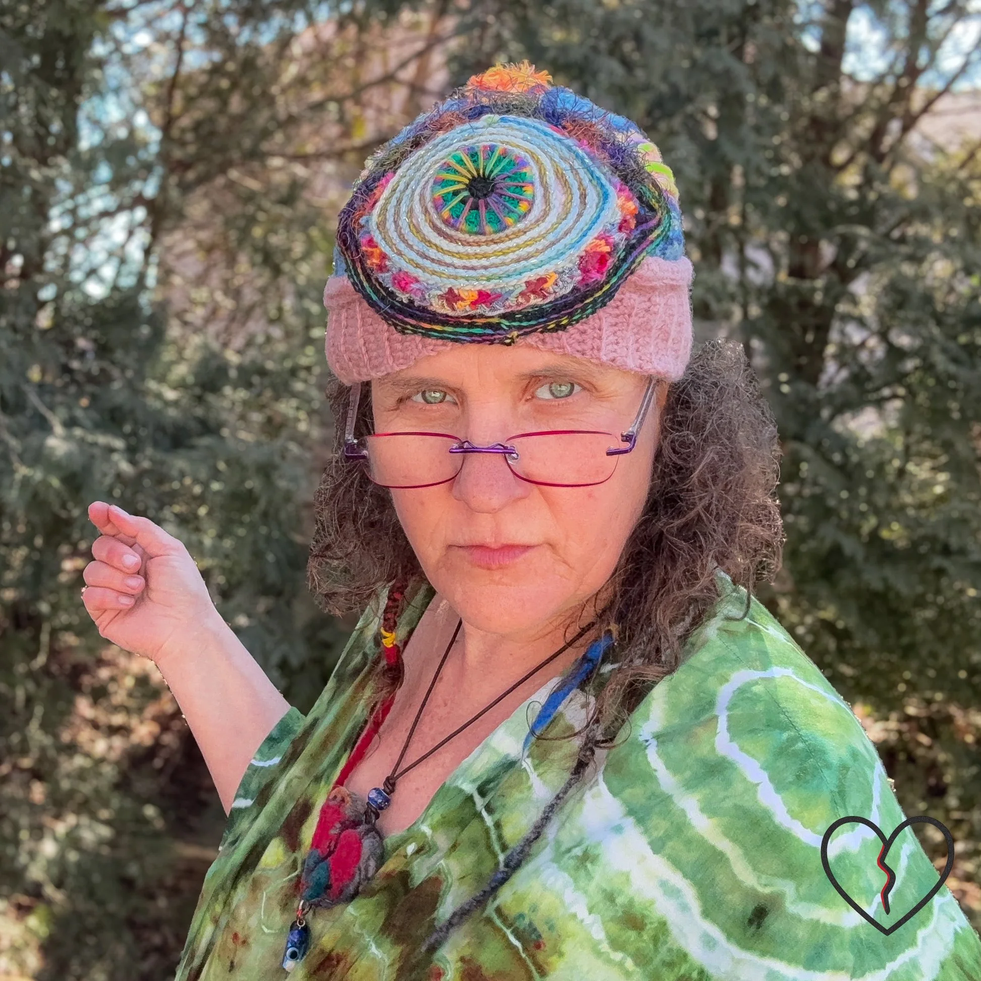 Truth Portal Mixed Fiber Freeform Crochet Headpiece, 2024 By Kristi Yapp