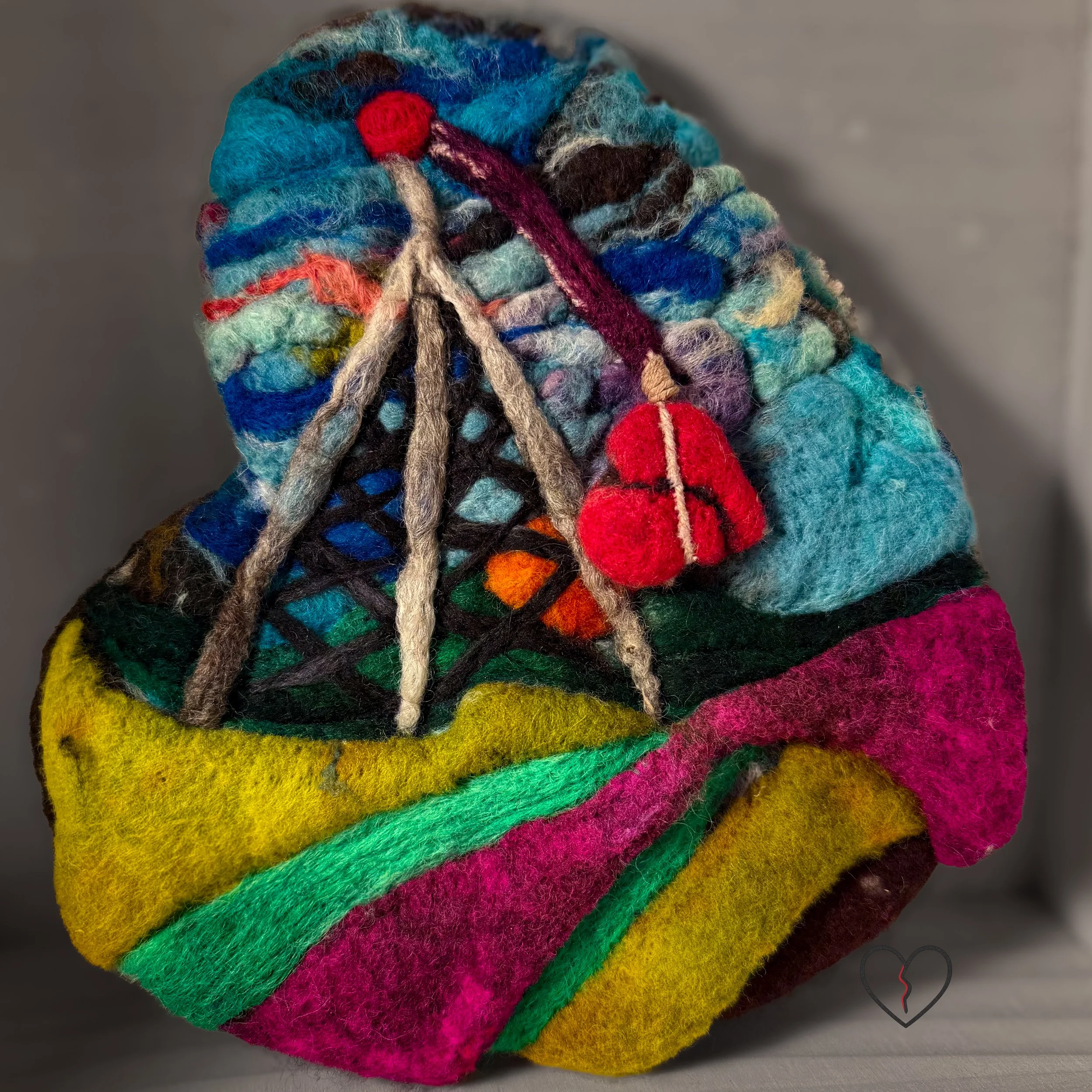 Trapped Signal – Needle Felted Wool Wall Art 2025