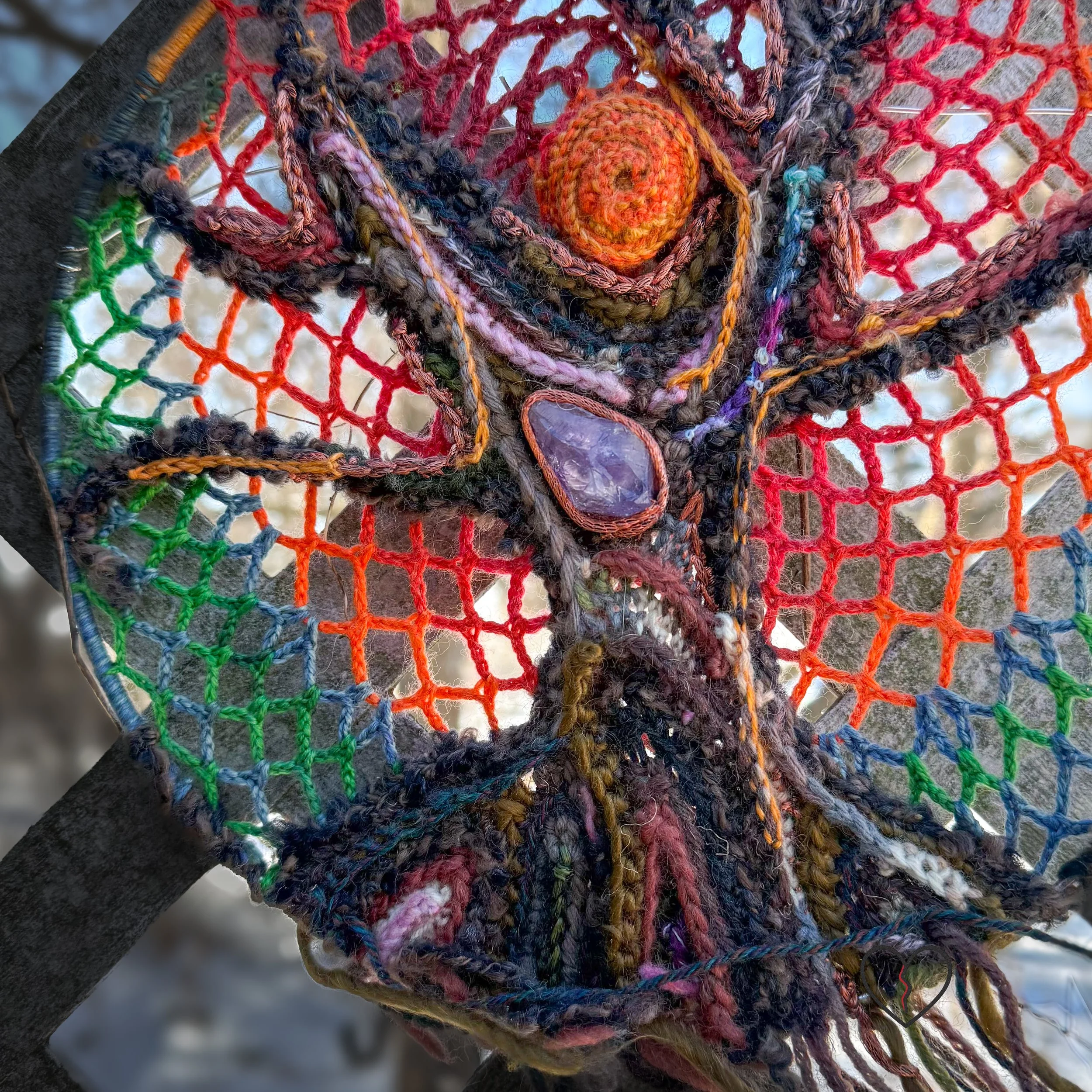 Sol Cycle Autumn seasonal fiber artwork