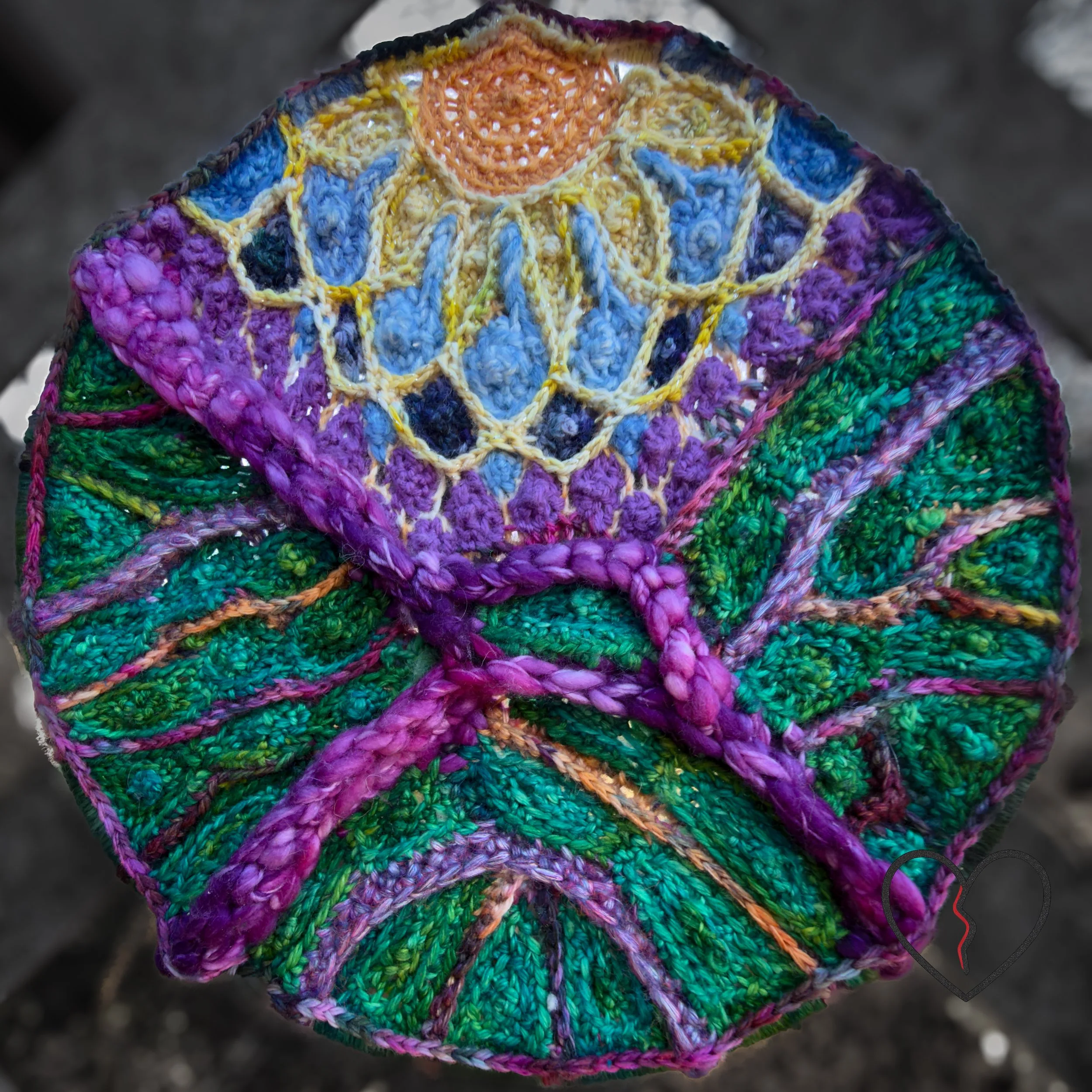 Purple Mountains - Freeform Crochet - 2023