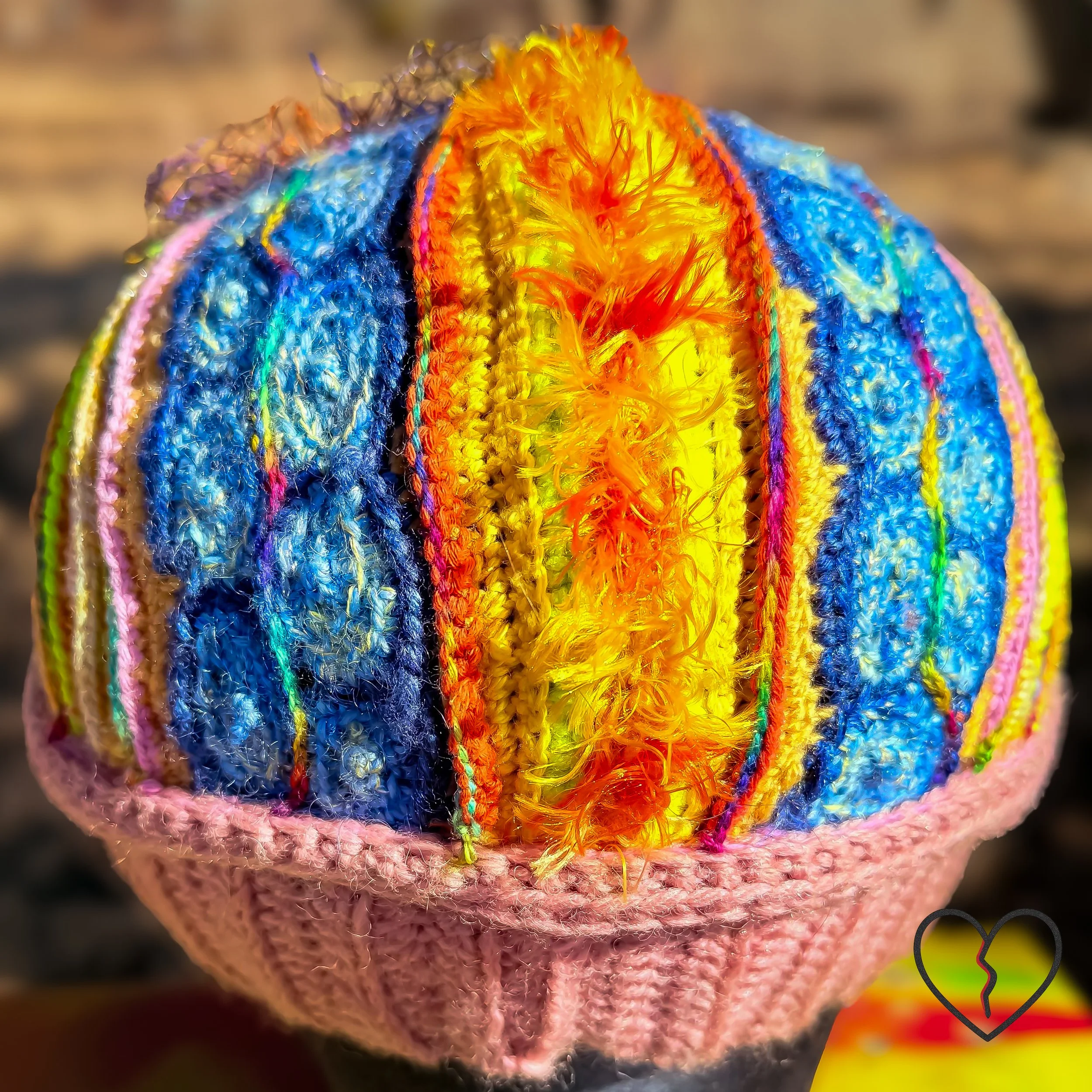 Truth Portal Third Eye Freeform Crochet Headpiece by Kristi Yapp Wool Alchemist Wearable Fiber Art