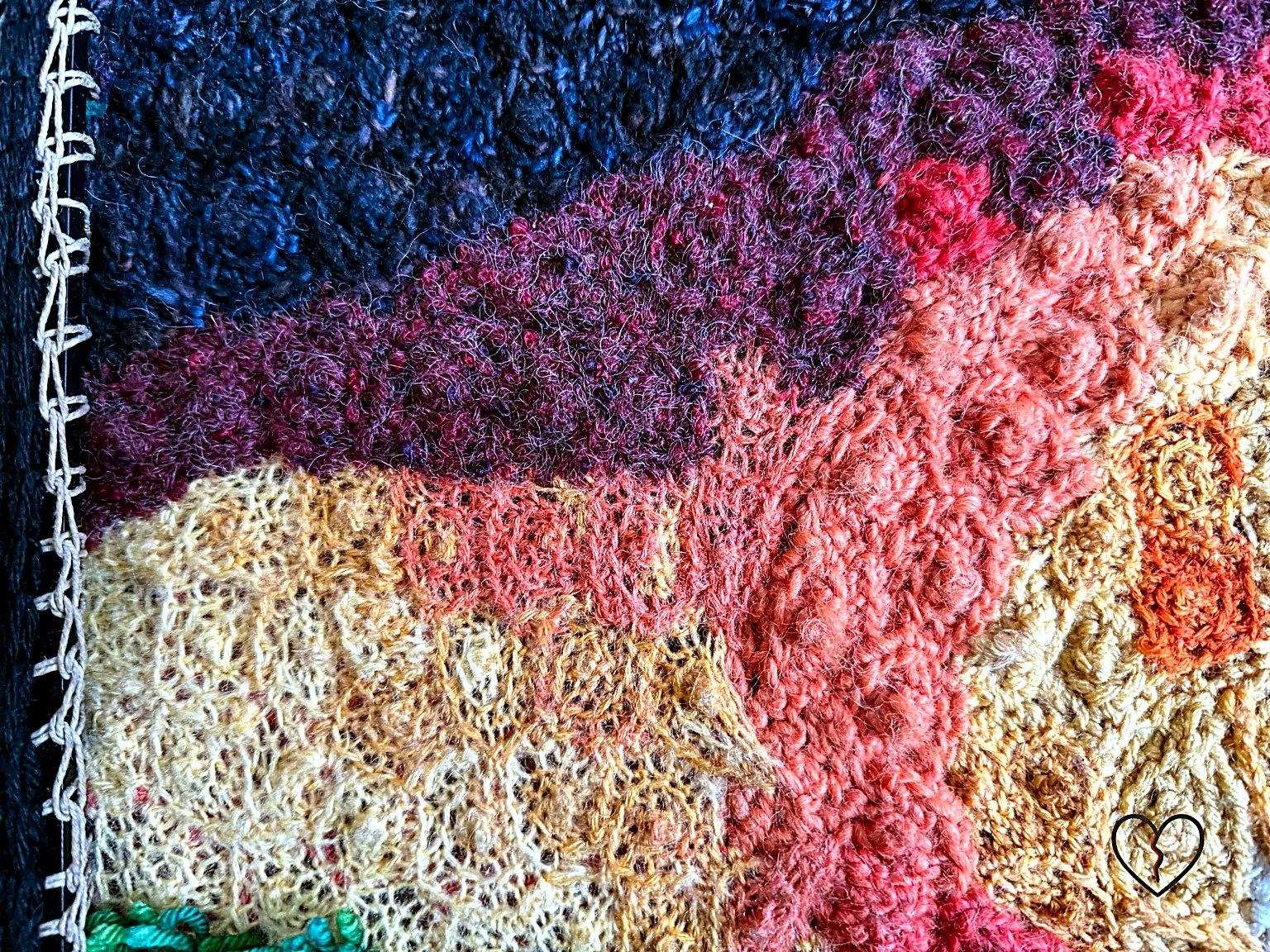 Risen layered fiber landscape texture