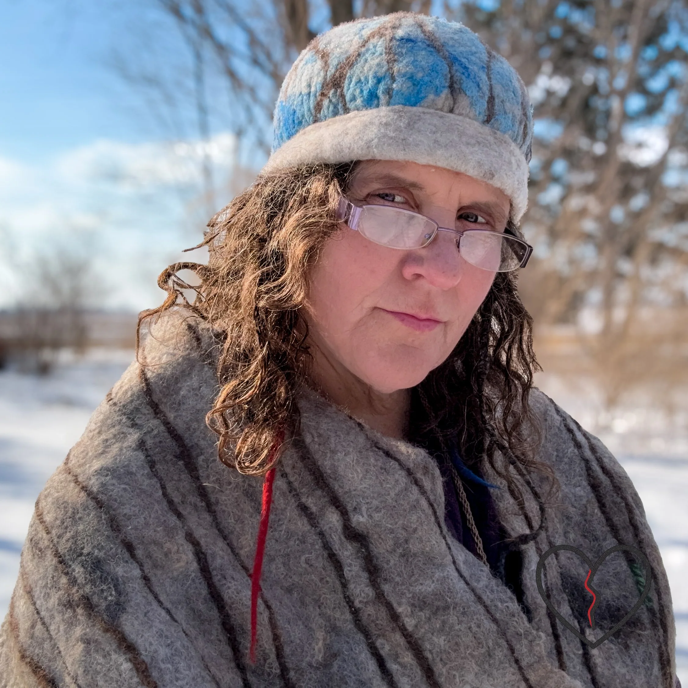 Grounded Thought | Wet Felted Wool & Silk Tree Hat | Symbolic Fiber Art by Kristi Yapp | One of a Kind Wearable Art