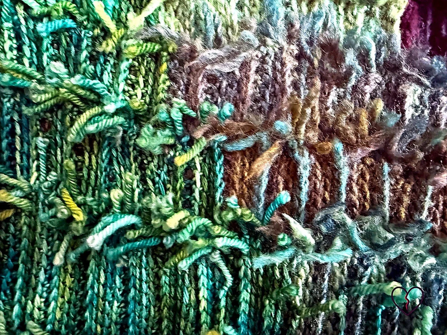 Risen green field fiber close-up