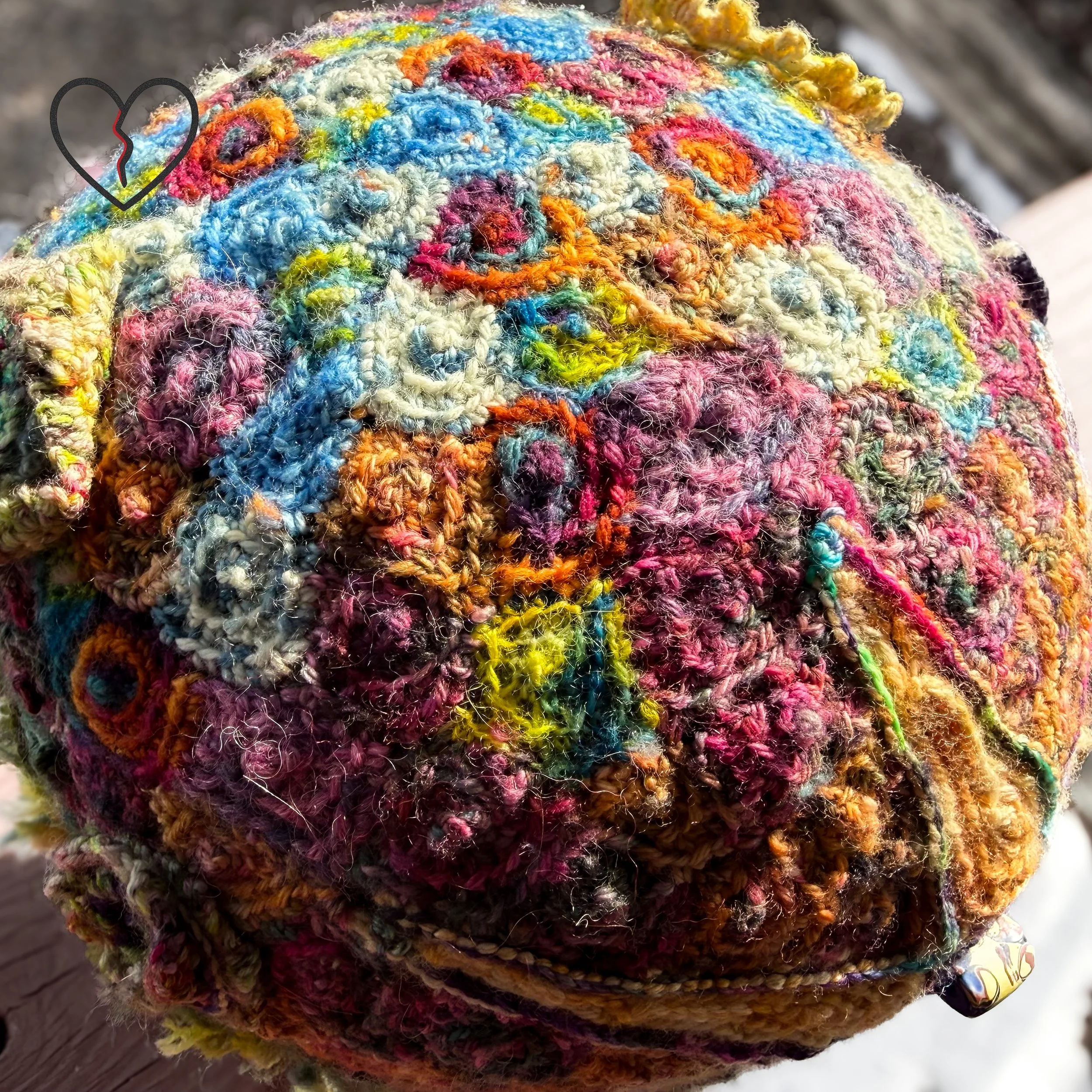 Side floral composition showing symbolic garden growth and layered stitch movement