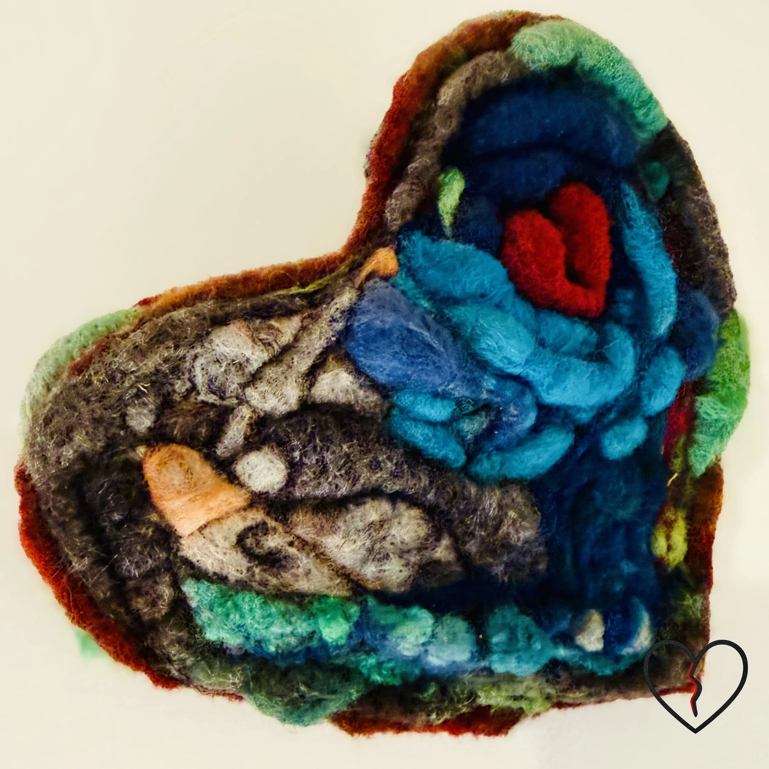 A small unbroken heart lives inside the wounded outer heart. The Child Within is a meditation on survival, restoration, and rediscovering the true self. Visit KristiYapp-woolalchemist.com