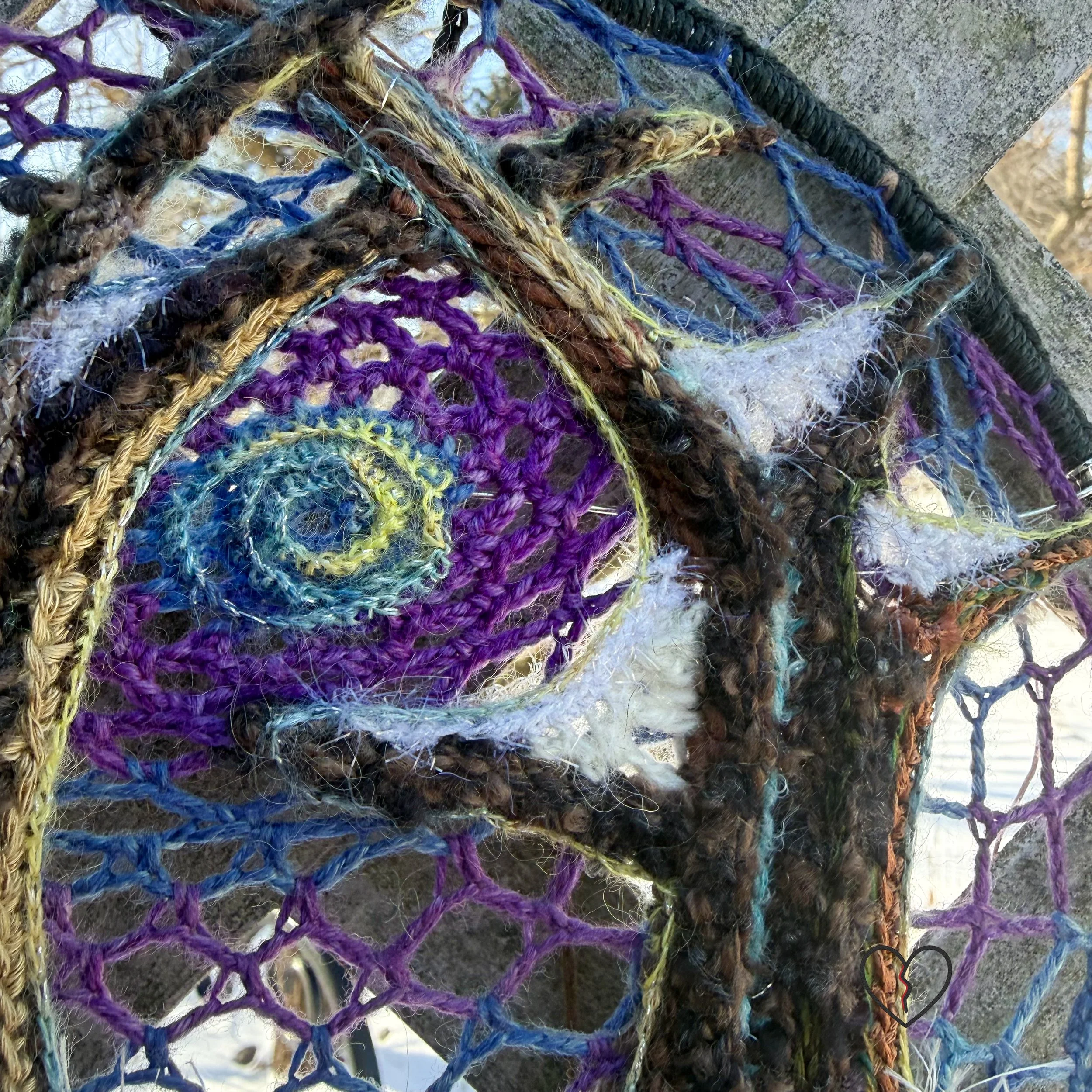 Sol Cycle Winter seasonal crochet artwork
