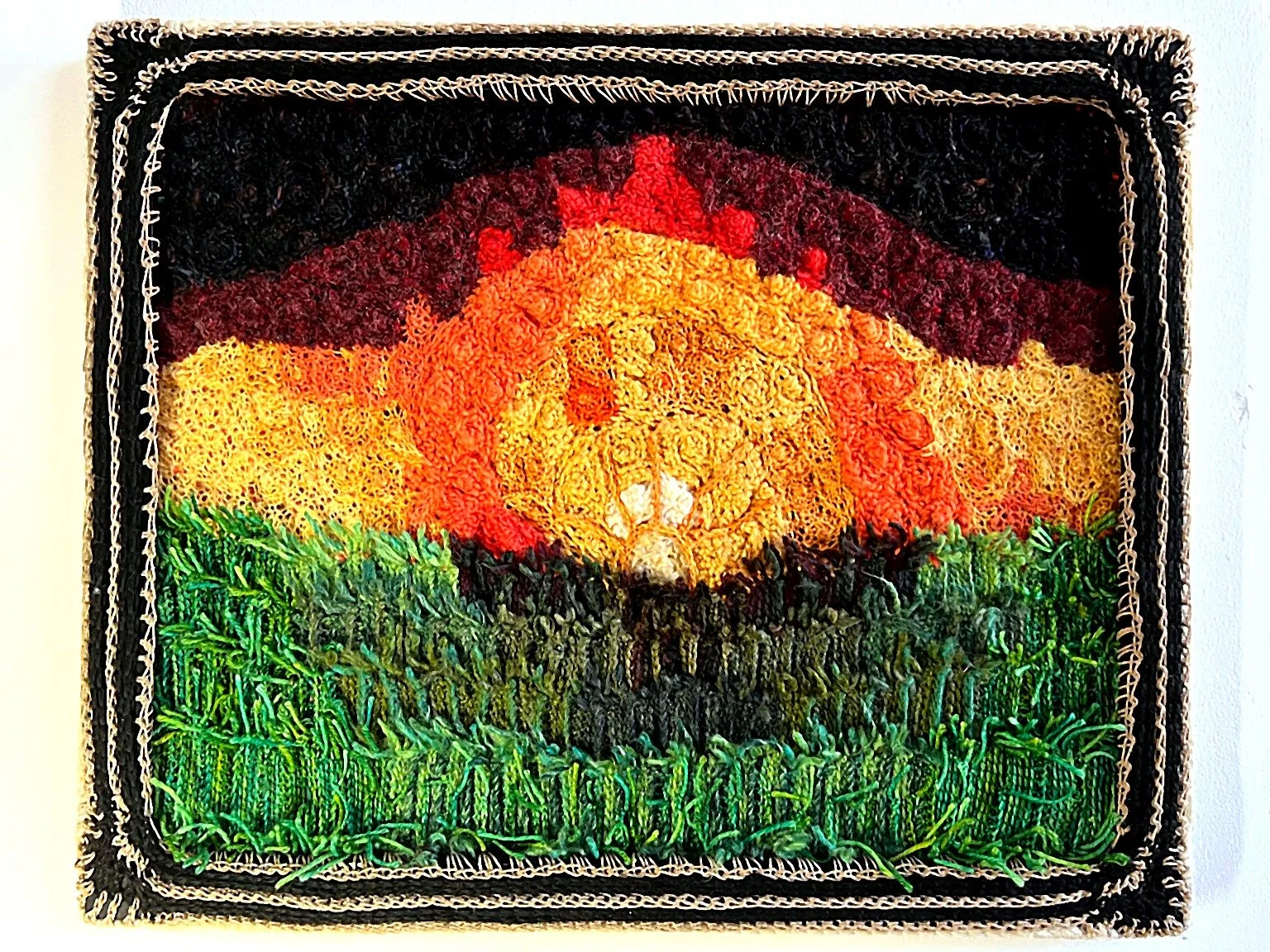 Risen | Mixed Fiber Freeform Crochet Wall Art | Cycles of Nature & Fractured Time, 2023