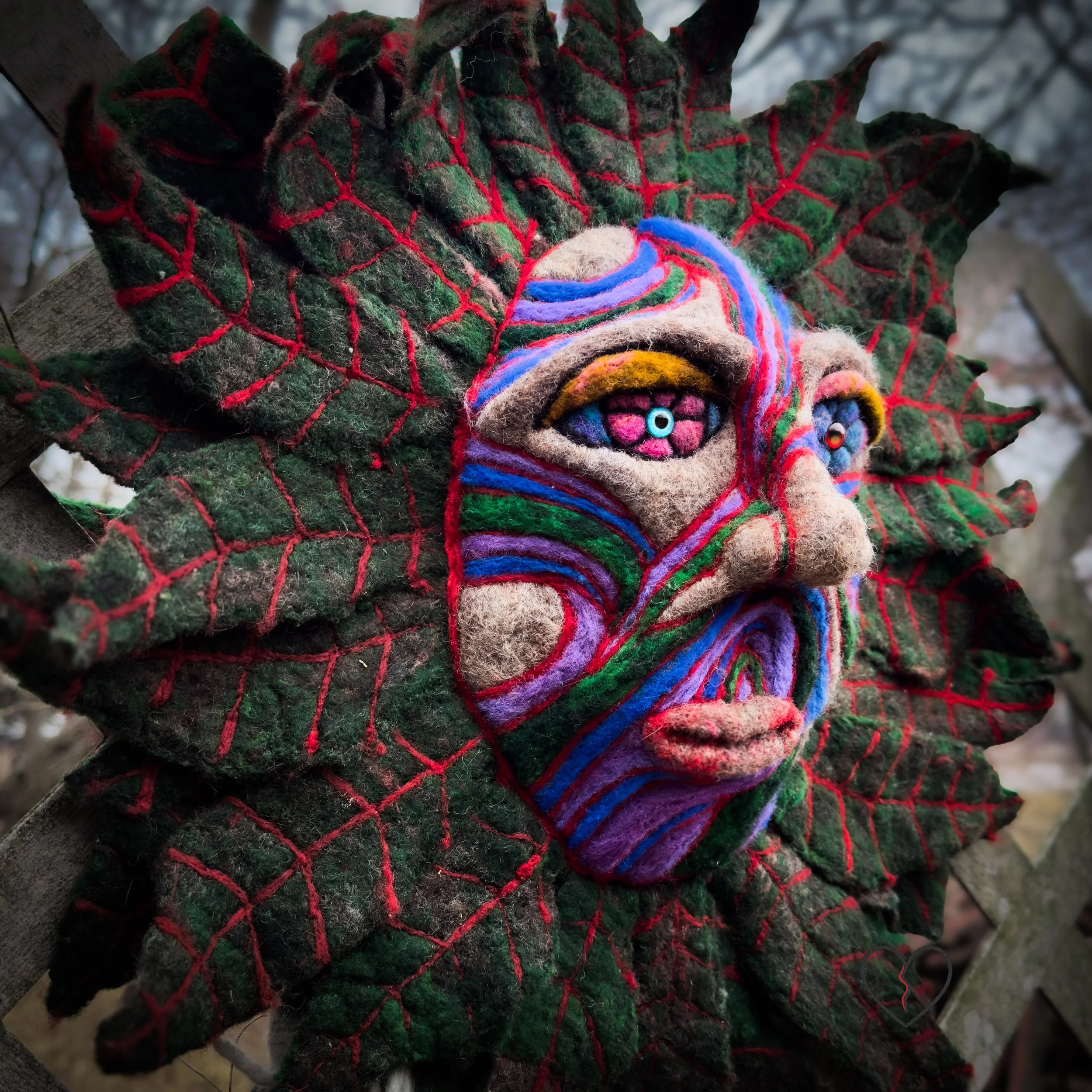 Side view showing sculptural depth and layered fiber construction