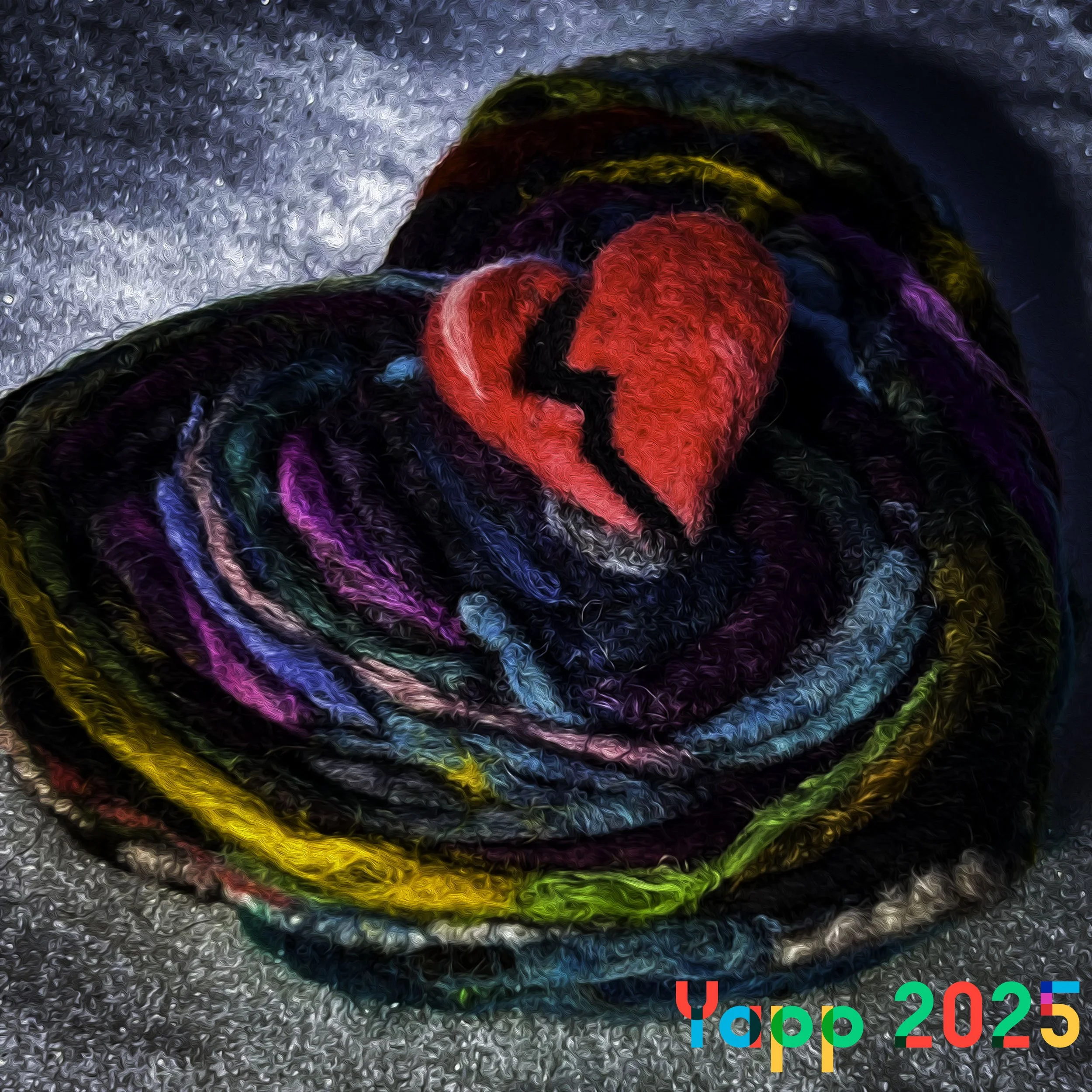 Floating / Melting / Suspended | Needle-Felted Wool Broken Heart Wall Art (2025)