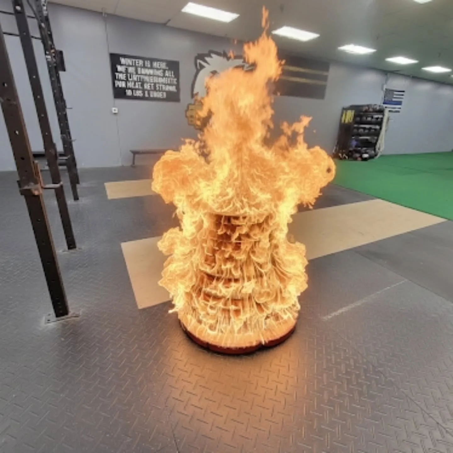 Public service announcement 
The cold weather is upon us. In order to make sure we can keep the gym at an adequate temperature and you can hit all your fitness goals, we are burning all of the weights 20 lb or less. 

Thank you for your attention on 