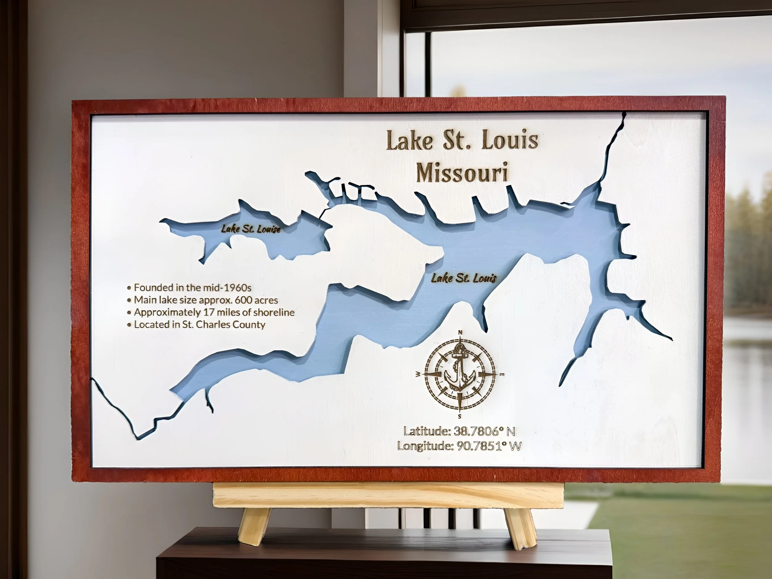 Lake St. Louis Signature Lake Cutout Sign