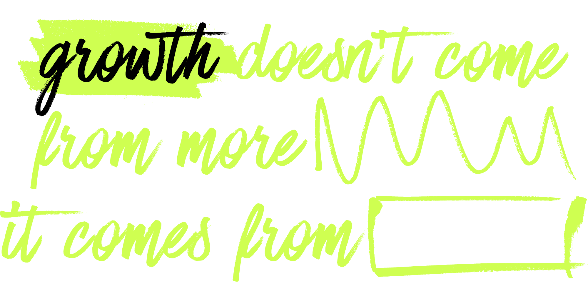 The Draft Quote 'growth doesn't come from more activity, it comes from clarity'