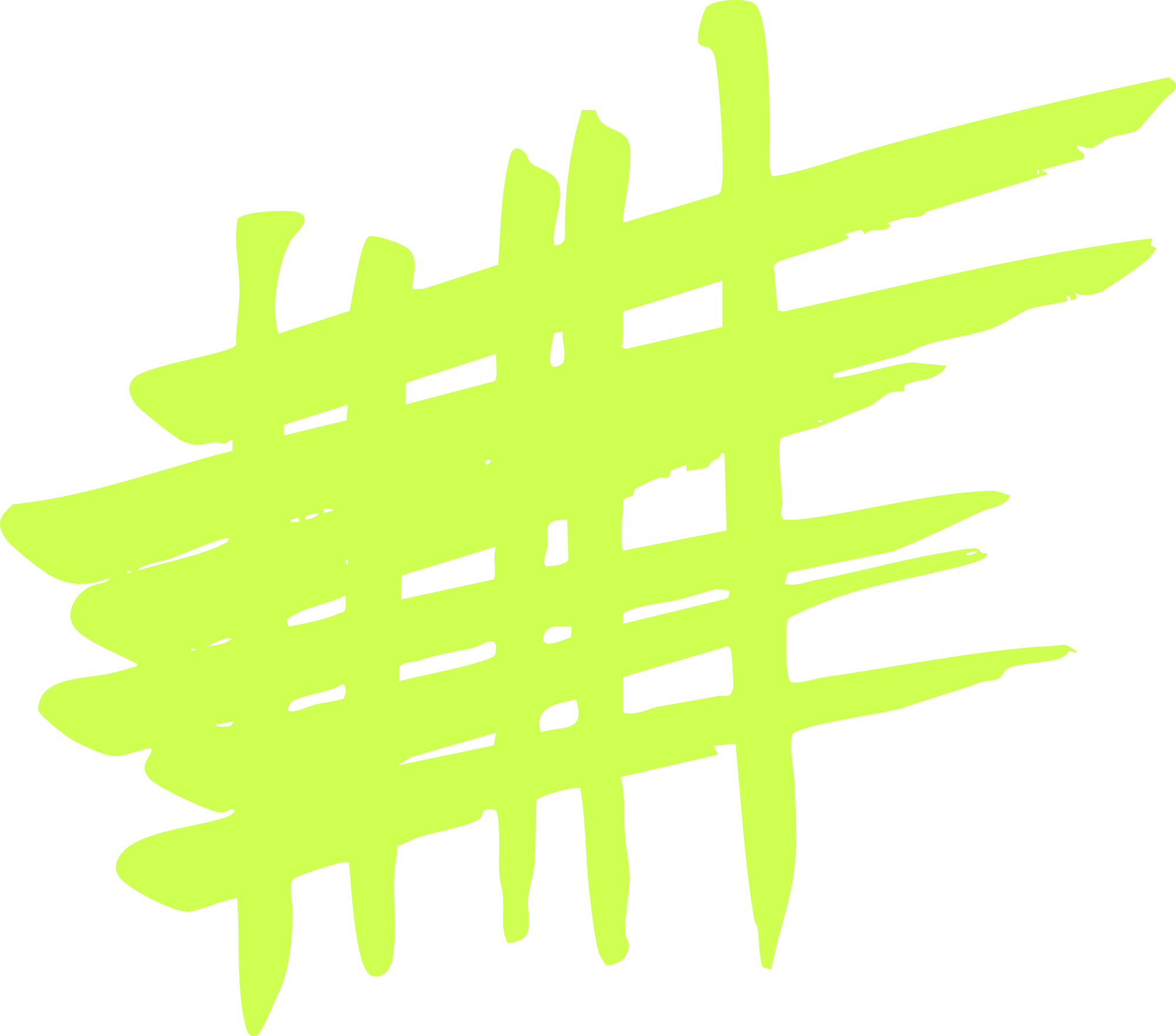 Bright yellow sketch