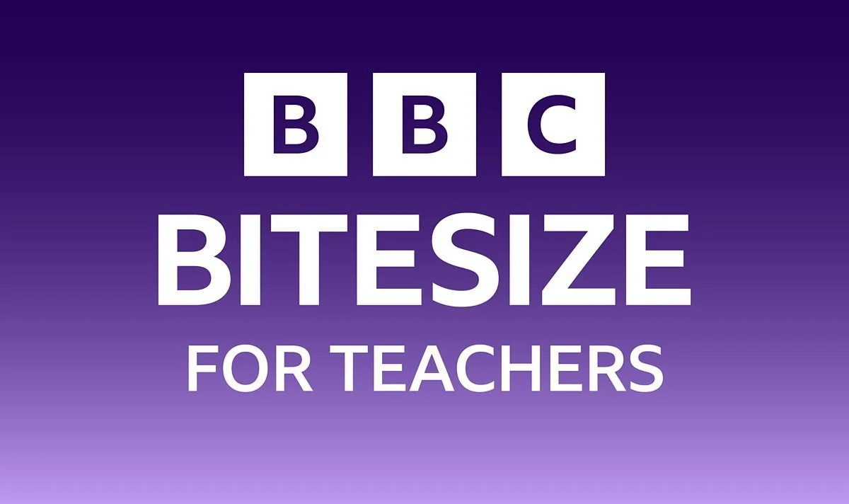 BBC Bitesize for Teachers logo on a purple gradient background.