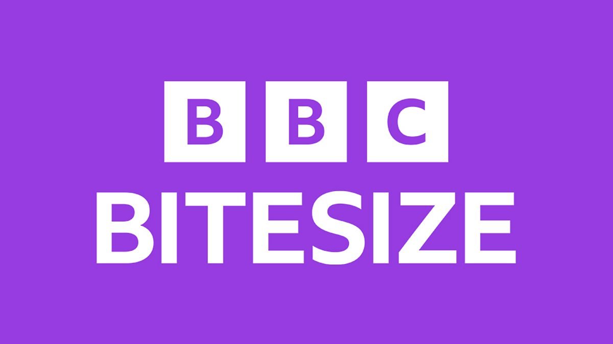 BBC Bitesize logo on purple background.