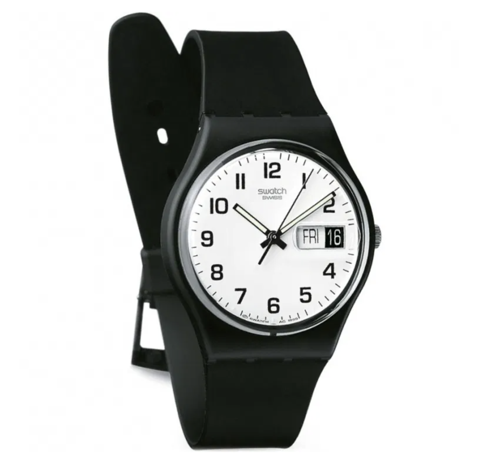 Swatch Gent Standard Once Again Quartz Watch, Black
