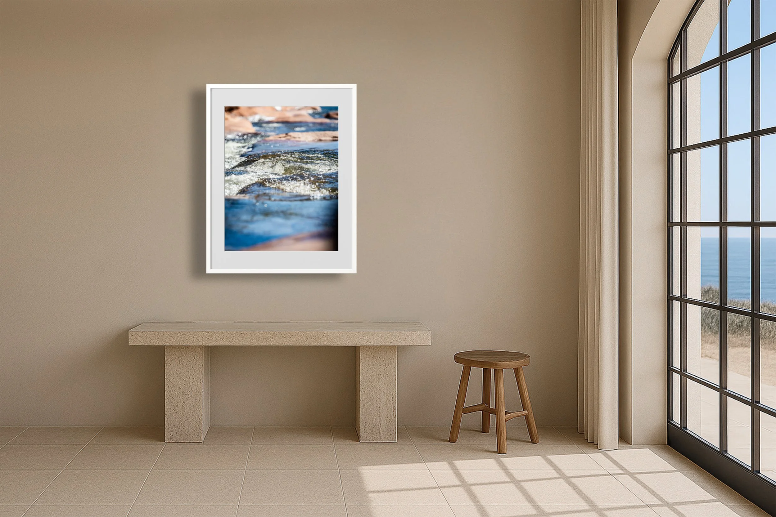 Adobe Blue (18x24) | White-Frame Exclusive Edition