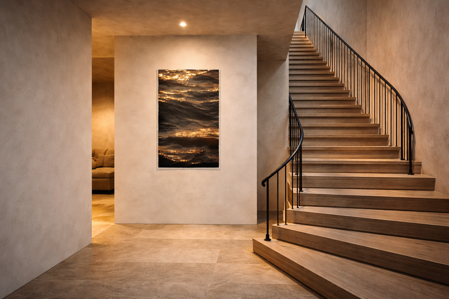 rag-sunspill-golden-water-abstract-wall-art-print-stone-stairwell.png