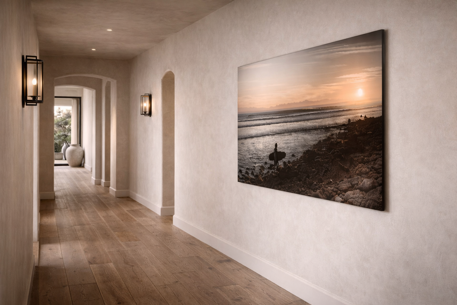 lowtide-surfer-sunset-california-coast-modern-ocean-hallway.png