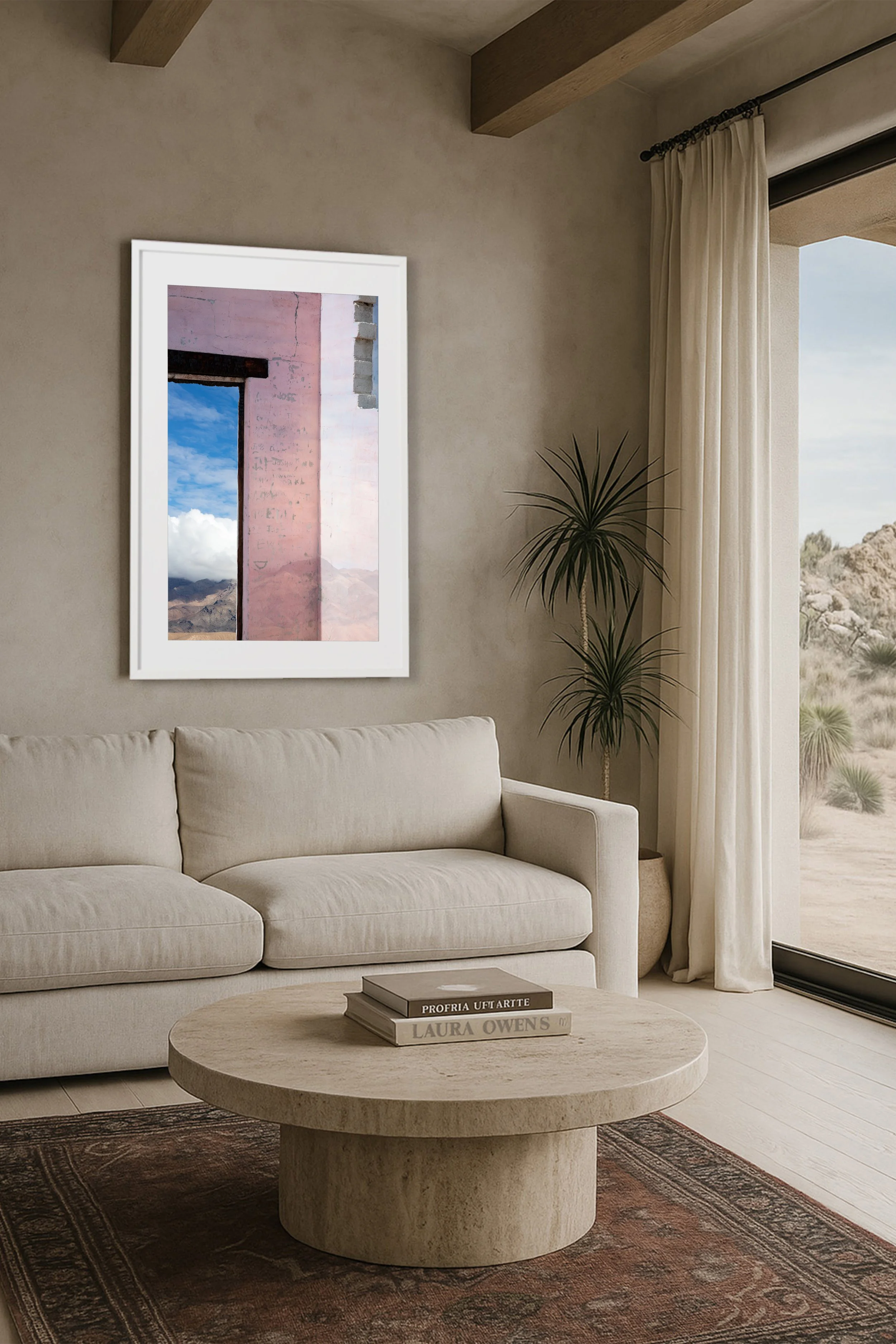 Abstract Desert Print – Pink Ruin Wall Art – Modern Fine Art Photography – Framed Neutral Decor-3.jpg