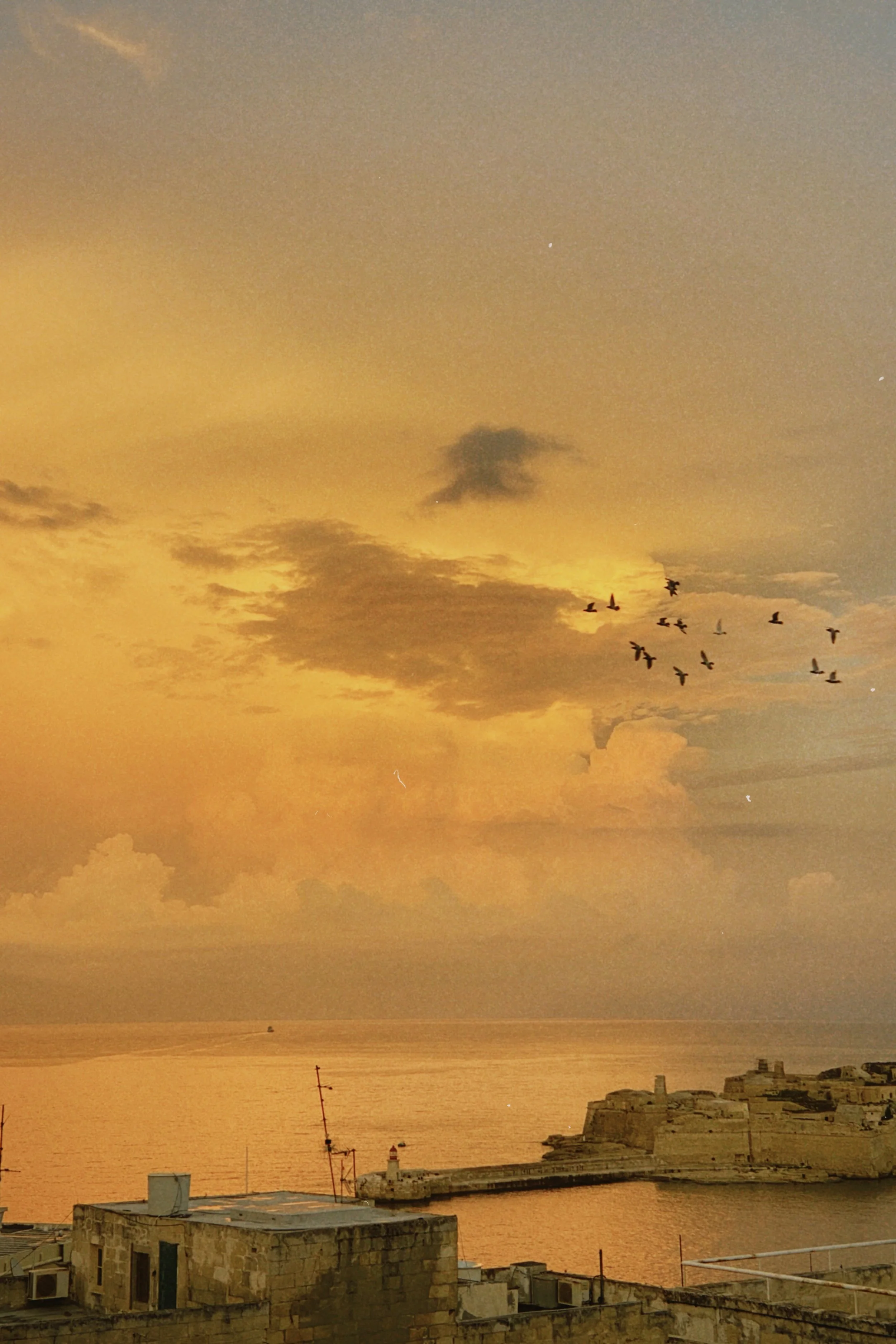 Sunset over The Grand Harbour.