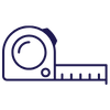 Linearly measuring tape with a tape extended.