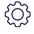 Simple outline of a gear or cogwheel