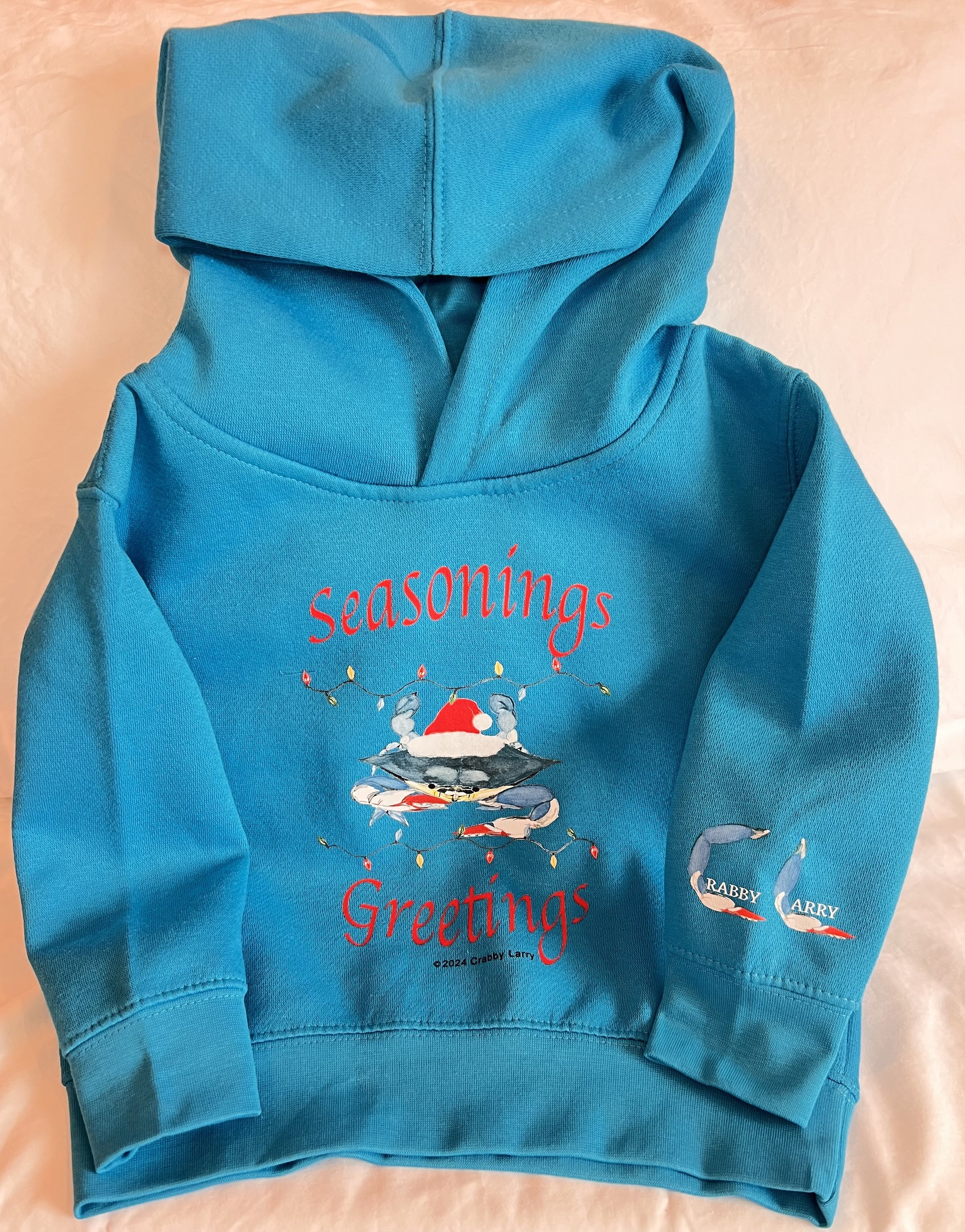 Toddler/Youth Crabby Larry Seasonings Greetings Hooded Sweatshirts