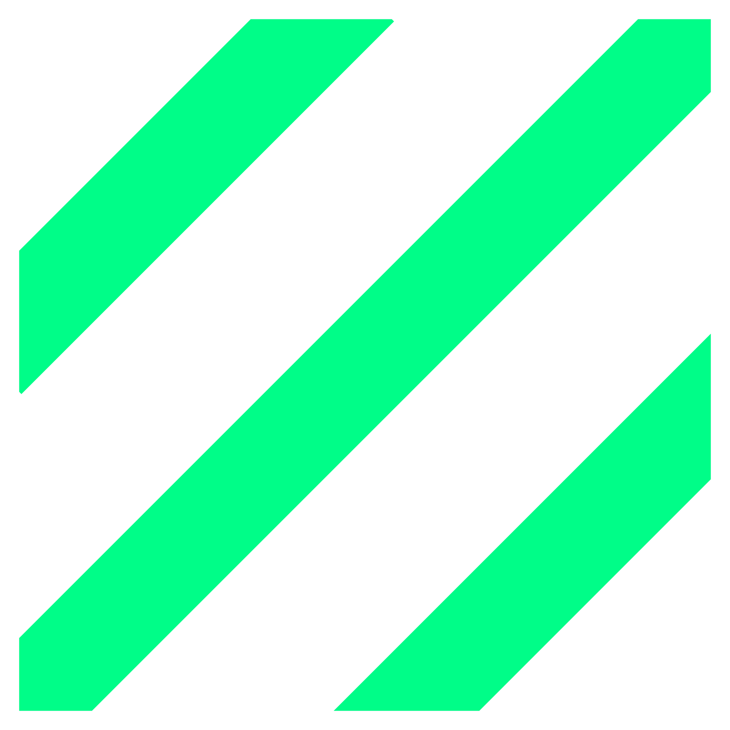 A digital illustration of black and bright green diagonal stripes.