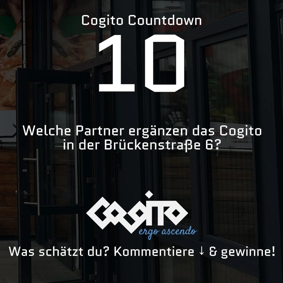 🧠 COGITO COUNTDOWN 10

Rund um das Cogito in der Br&uuml;ckenstra&szlig;e 6 entsteht mehr als nur eine Boulderhalle.
Welche Partner erg&auml;nzen den Standort mit ihrem Angebot? 👀

Schreib deine Vermutung in die Kommentare &darr;

Unter allen volls