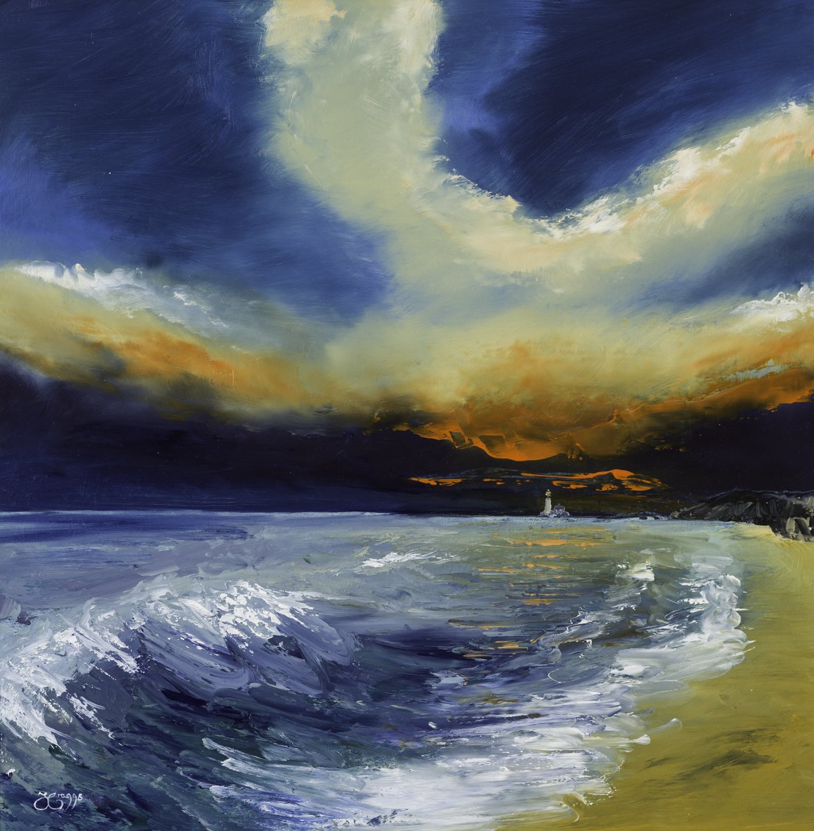  
 Morning Glory over St. Mary's Lighthouse, Whitley Bay   Oil on Board 
Image 20" x 20" 
£1, 200 
 