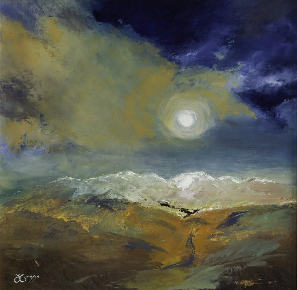  
 Wolf Moon, Scafell Range, Lake District   Oil on Board 
Image 17.5" x 17.5" 
£995 
 
