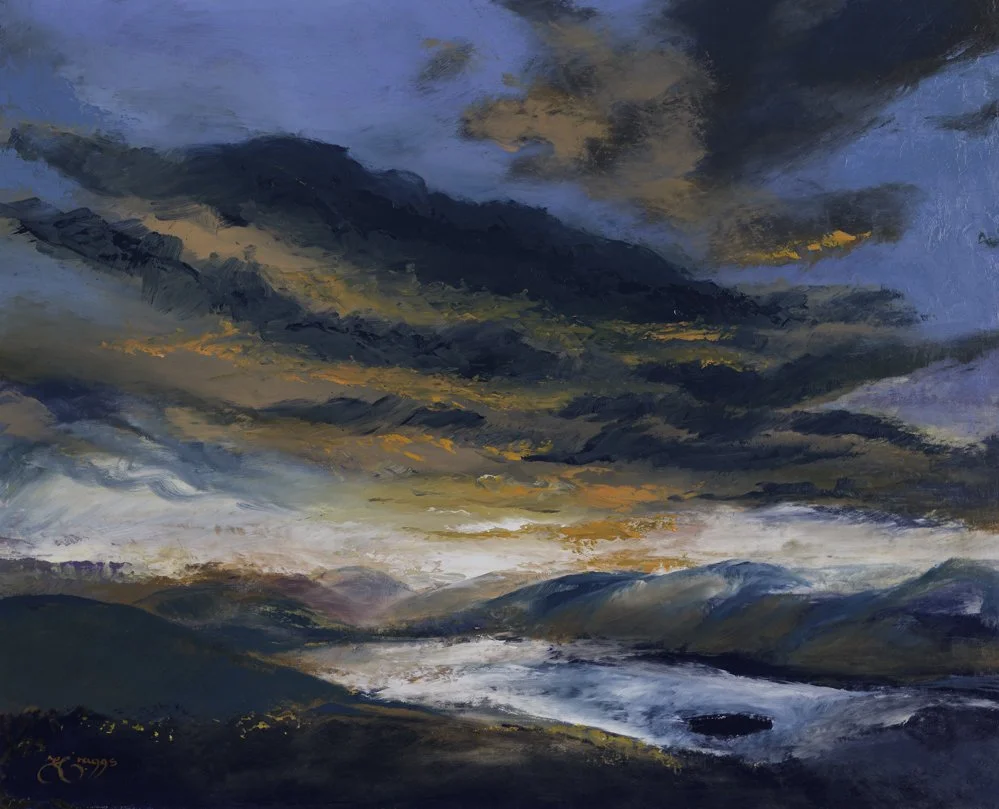  
 Dusk over Derwent, Lake District   Oil on Canvas 
Image 30" x 24" 
£2,000 - SOLD 
 