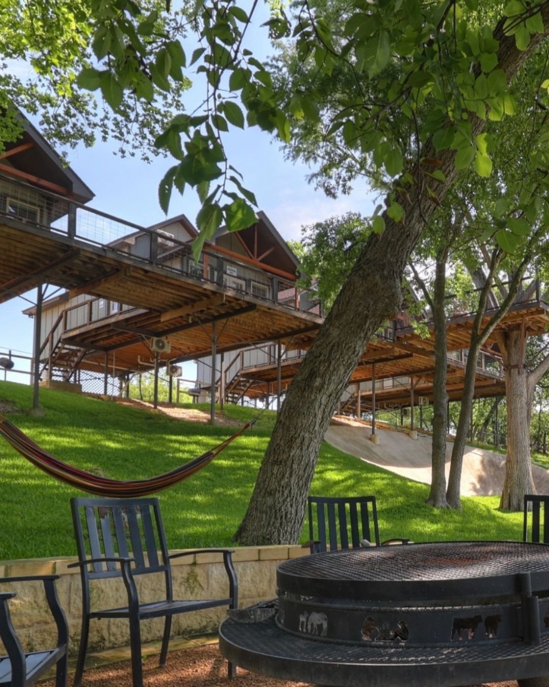 Treetop River Cabins - four cabins overlooking the Guadalupe River in Center Point, Texas. Perfect for a weekend getaway, family reunion or time with friends.