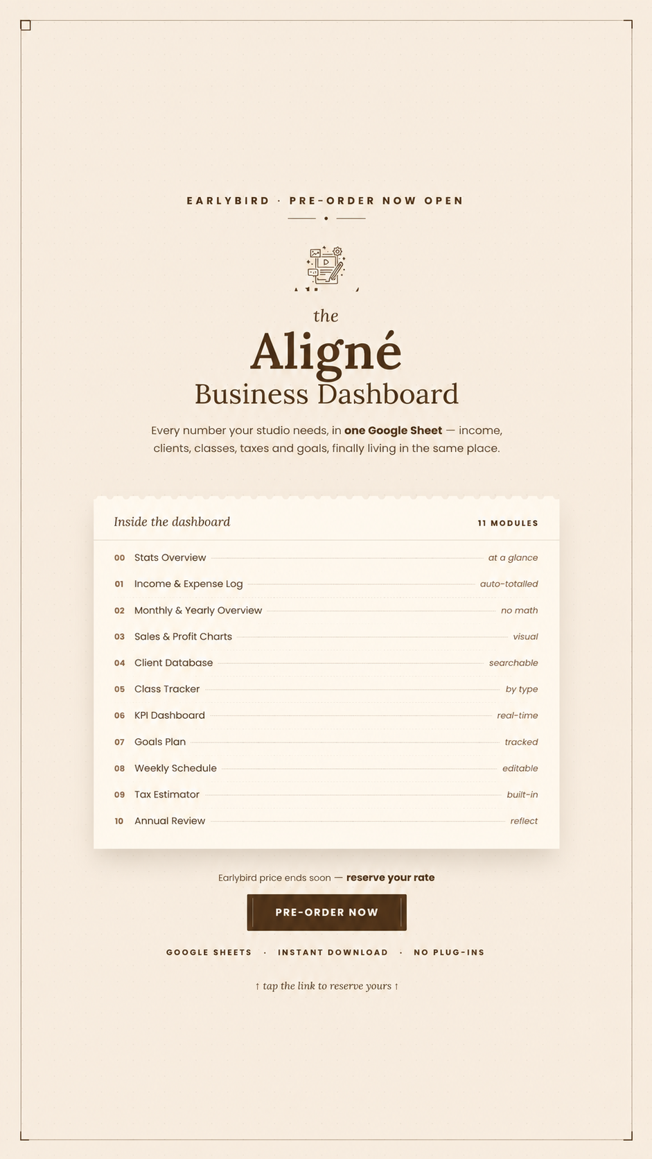 The Aligné Dashboard - Neutral Bliss 🤎