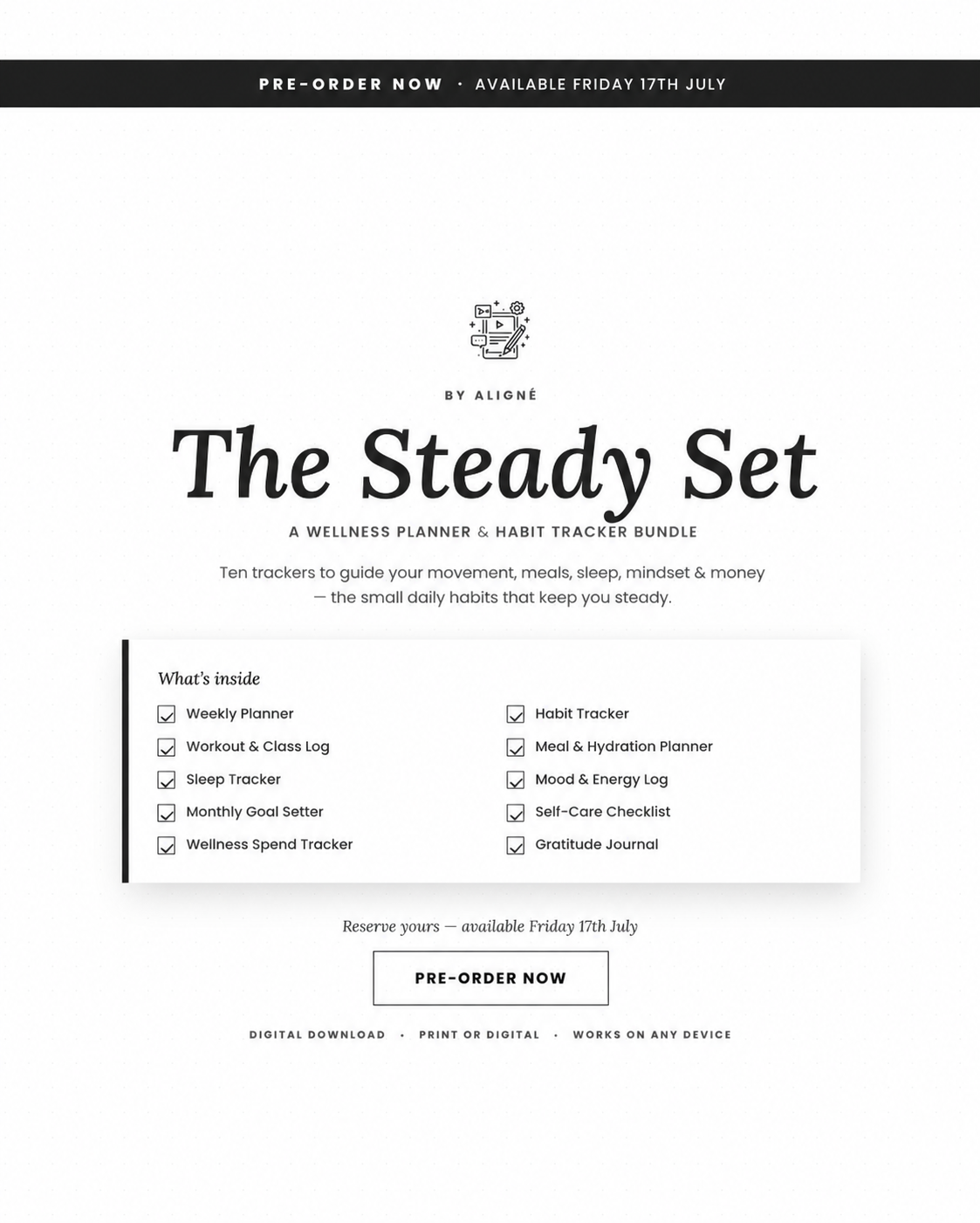 The Steady Set - Black & White 🖤