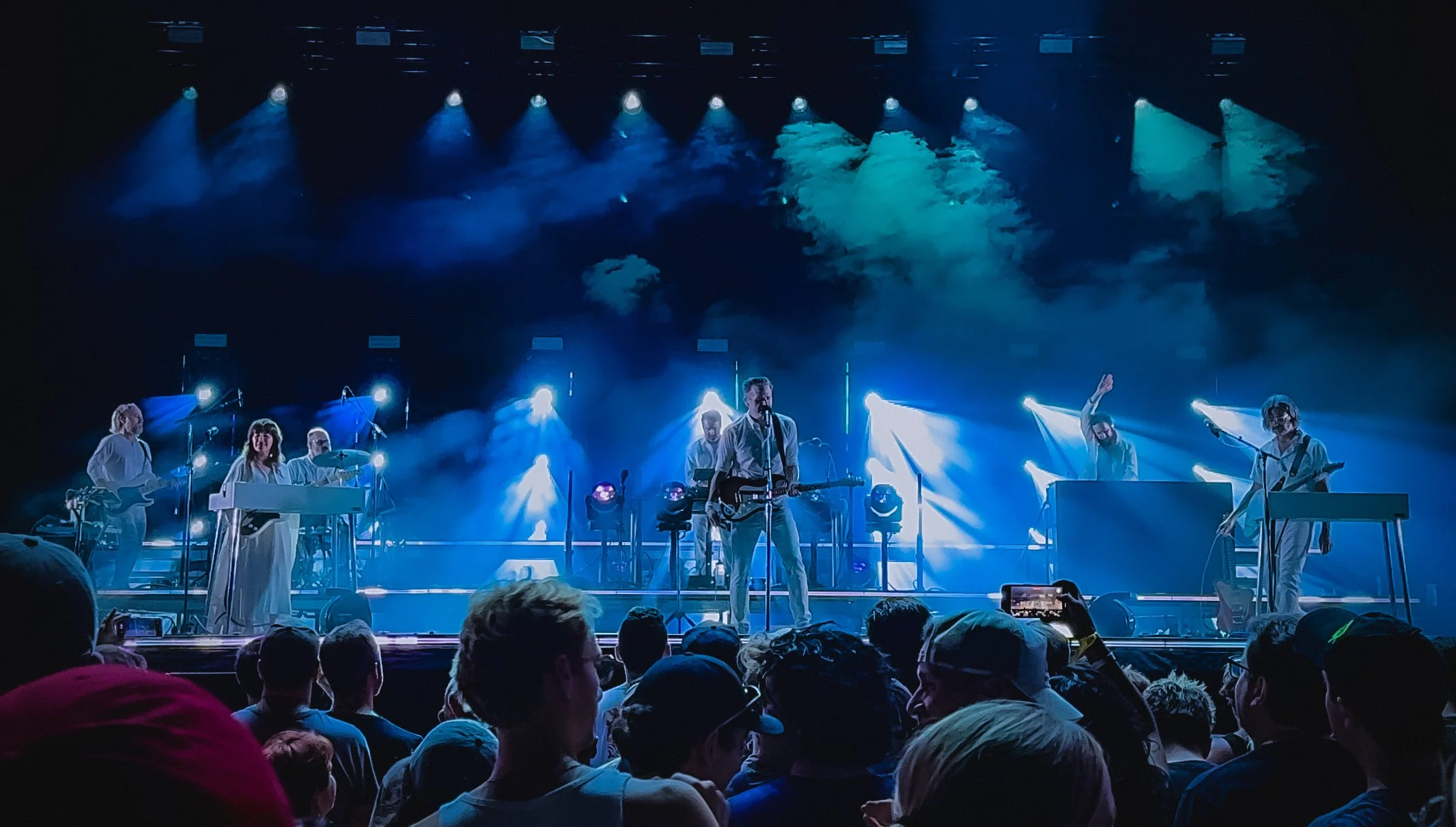 The Postal Service at their final show in Washington DC at the DFS festival with Ben Gibbard and Jenny Lewis