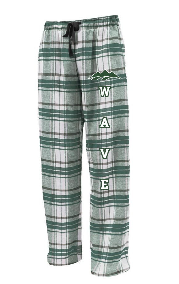 Green Wave Flannel Pants