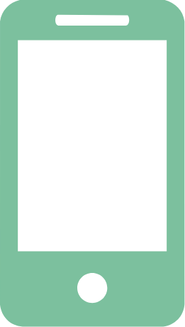 A green smartphone with a blank screen and a single round button at the bottom.