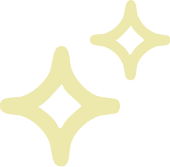 Two shiny star-shaped sparkles